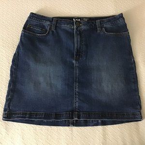 Lee Liberty Dark Wash Faded Midrise Regular Fit Denim Skort Size 14